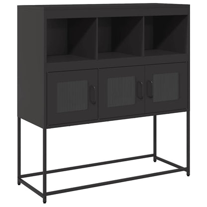 Sideboard Black 100,5x39x107 cm Cold-rolled Steel