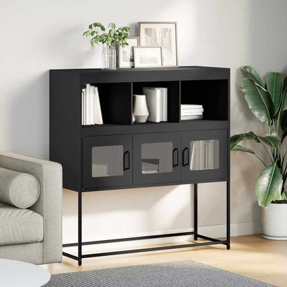Sideboard Black 100,5x39x107 cm Cold-rolled Steel
