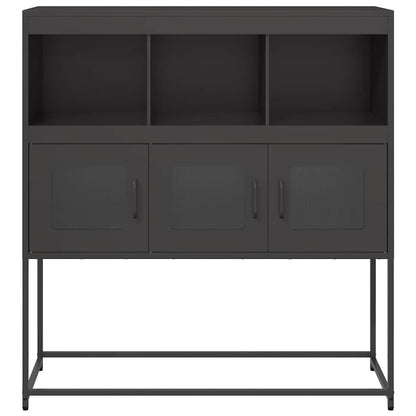Sideboard Black 100,5x39x107 cm Cold-rolled Steel