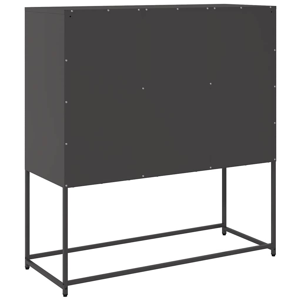 Sideboard Black 100,5x39x107 cm Cold-rolled Steel