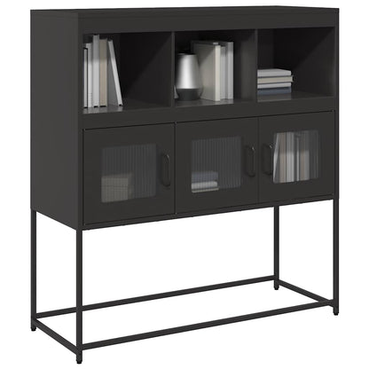 Sideboard Black 100,5x39x107 cm Cold-rolled Steel