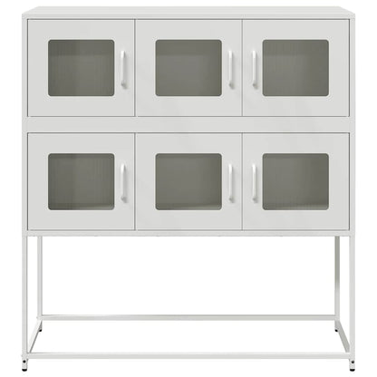 Sideboard White 100,5x39x107 cm Cold-rolled Steel