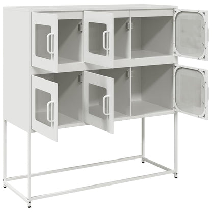 Sideboard White 100,5x39x107 cm Cold-rolled Steel