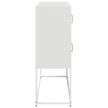 Sideboard White 100,5x39x107 cm Cold-rolled Steel