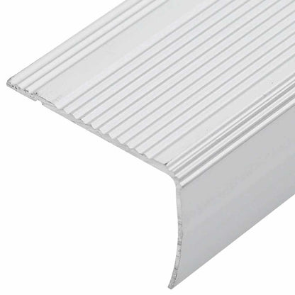 Stair Nosings 10 pcs Silver 67 x 3 x 2 cm Aluminium