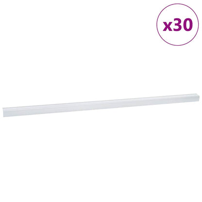 Stair Nosings 30 pcs Silver 67 x 3 x 2 cm Aluminium