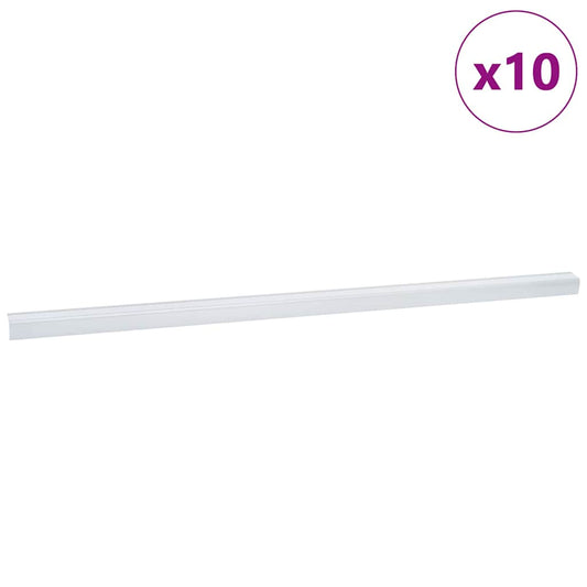 Stair Nosings 10 pcs Silver 67 x 3.5 x 3 cm Aluminium