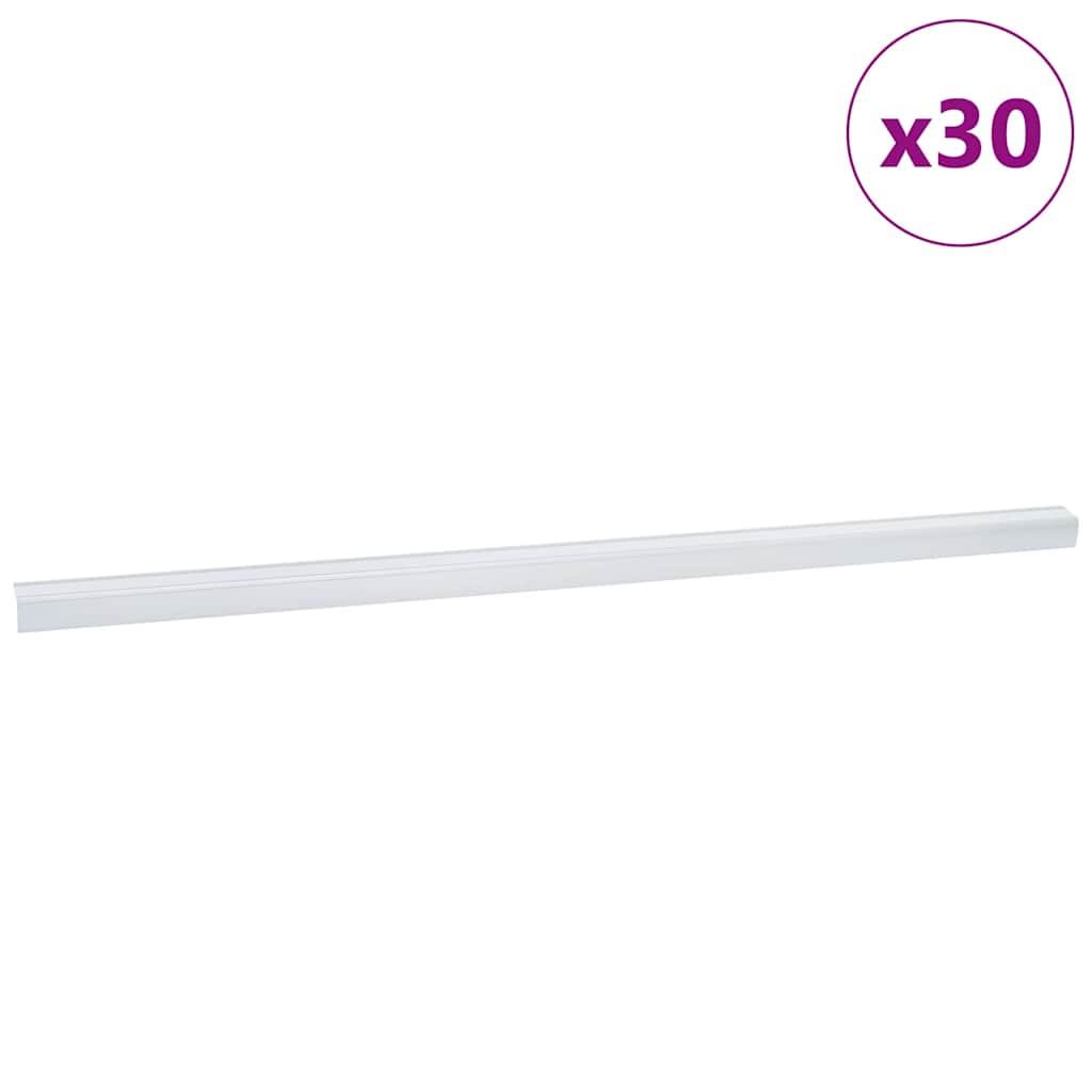 Stair Nosings 30 pcs Silver 67 x 3.5 x 3 cm Aluminium
