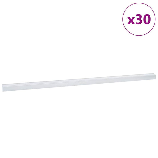 Stair Nosings 30 pcs Silver 67 x 3.5 x 3 cm Aluminium