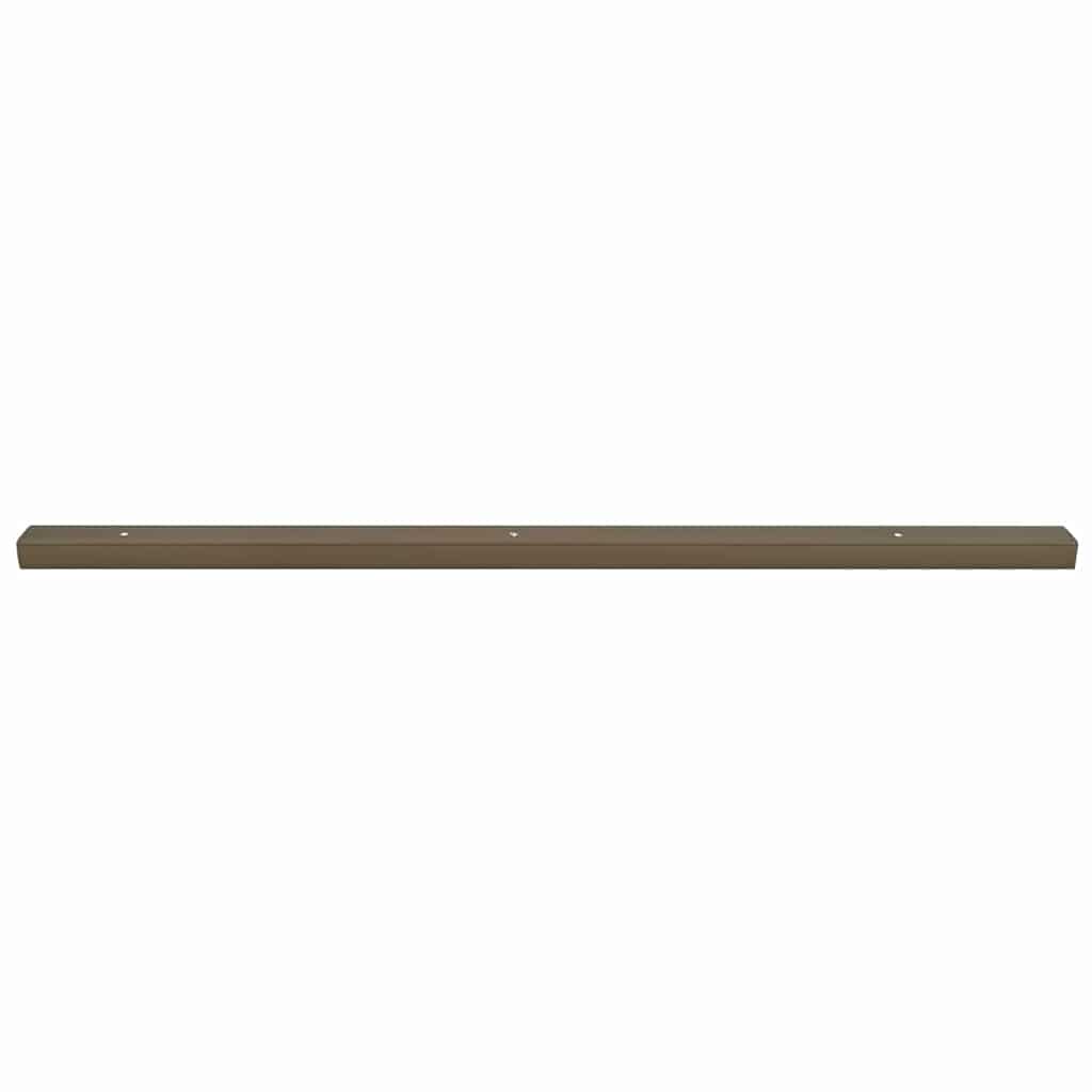 Stair Nosings 30 pcs Brown 67 x 3.5 x 3 cm Aluminium