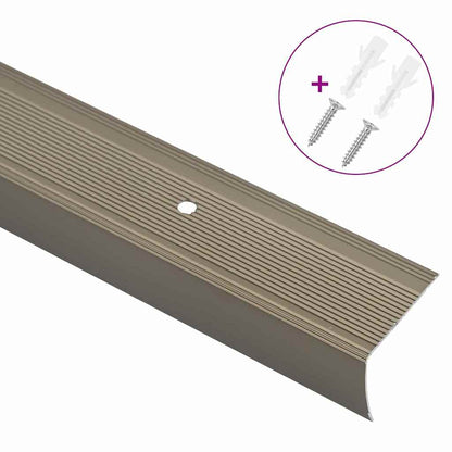 Stair Nosings 30 pcs Champagne 67 x 3 x 2 cm Aluminium