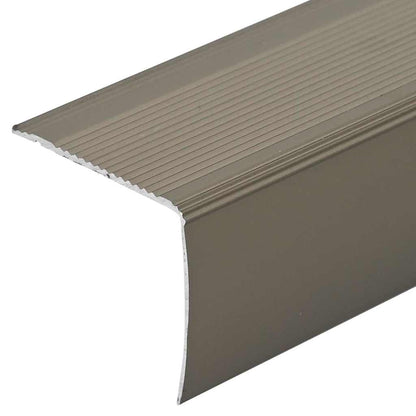 Stair Nosings 10 pcs Champagne 67 x 3.5 x 3 cm Aluminium