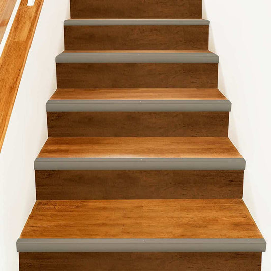 Stair Nosings 10 pcs Champagne 67 x 3.5 x 3 cm Aluminium