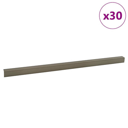 Stair Nosings 30 pcs Champagne 67 x 3.5 x 3 cm Aluminium