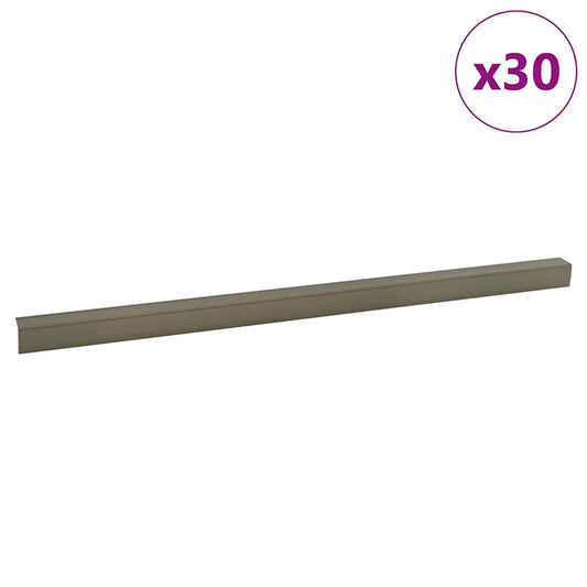Stair Nosings 30 pcs Champagne 67 x 3.5 x 3 cm Aluminium