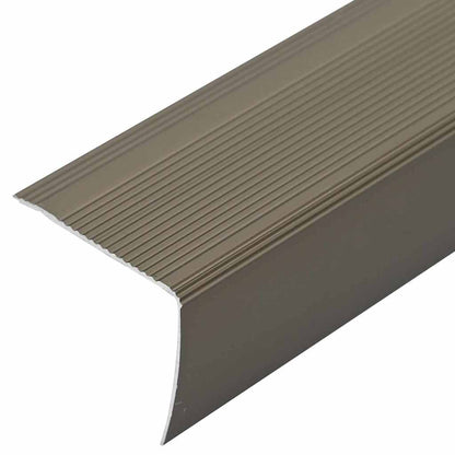 Stair Nosings 10 pcs Champagne 67 x 3 x 2 cm Aluminium