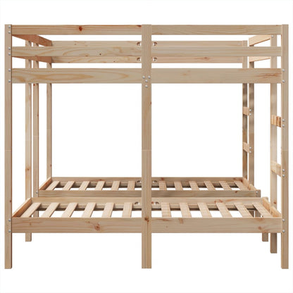 Triple Bunk Bed Frame 160x200/80x160 cm Solid Wood Pine