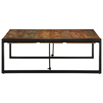 Coffee Table Multicolour 100x100x35 cm Solid Wood Reclaimed
