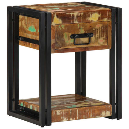 Bedside Cabinet Multicolour 40 x 35 x 50 cm Solid Reclaim Wood