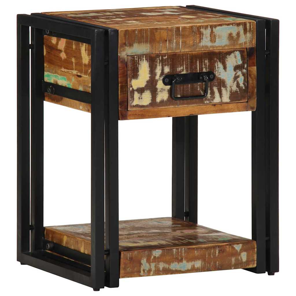 Bedside Cabinet Multicolour 40 x 35 x 50 cm Solid Reclaim Wood