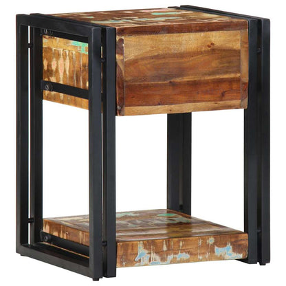 Bedside Cabinet Multicolour 40 x 35 x 50 cm Solid Reclaim Wood