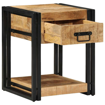 Bedside Cabinet 40x40x50 cm Solid Rough Wood Mango