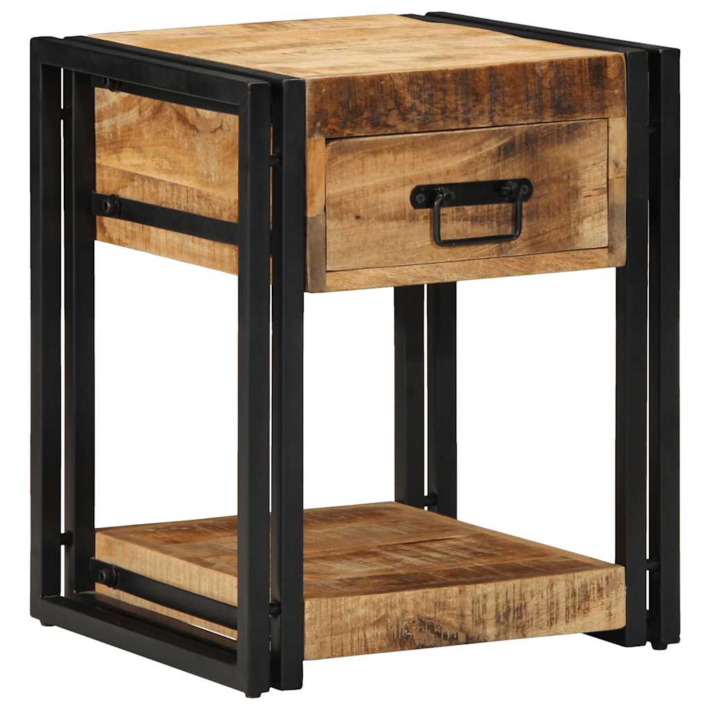 Bedside Cabinet 40x40x50 cm Solid Rough Wood Mango