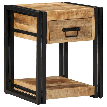 Bedside Cabinet 40x40x50 cm Solid Rough Wood Mango