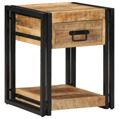 Bedside Cabinets 2 pcs 40x40x50 cm Solid Rough Wood Mango
