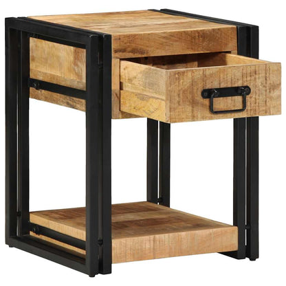 Bedside Cabinets 2 pcs 40x40x50 cm Solid Rough Wood Mango