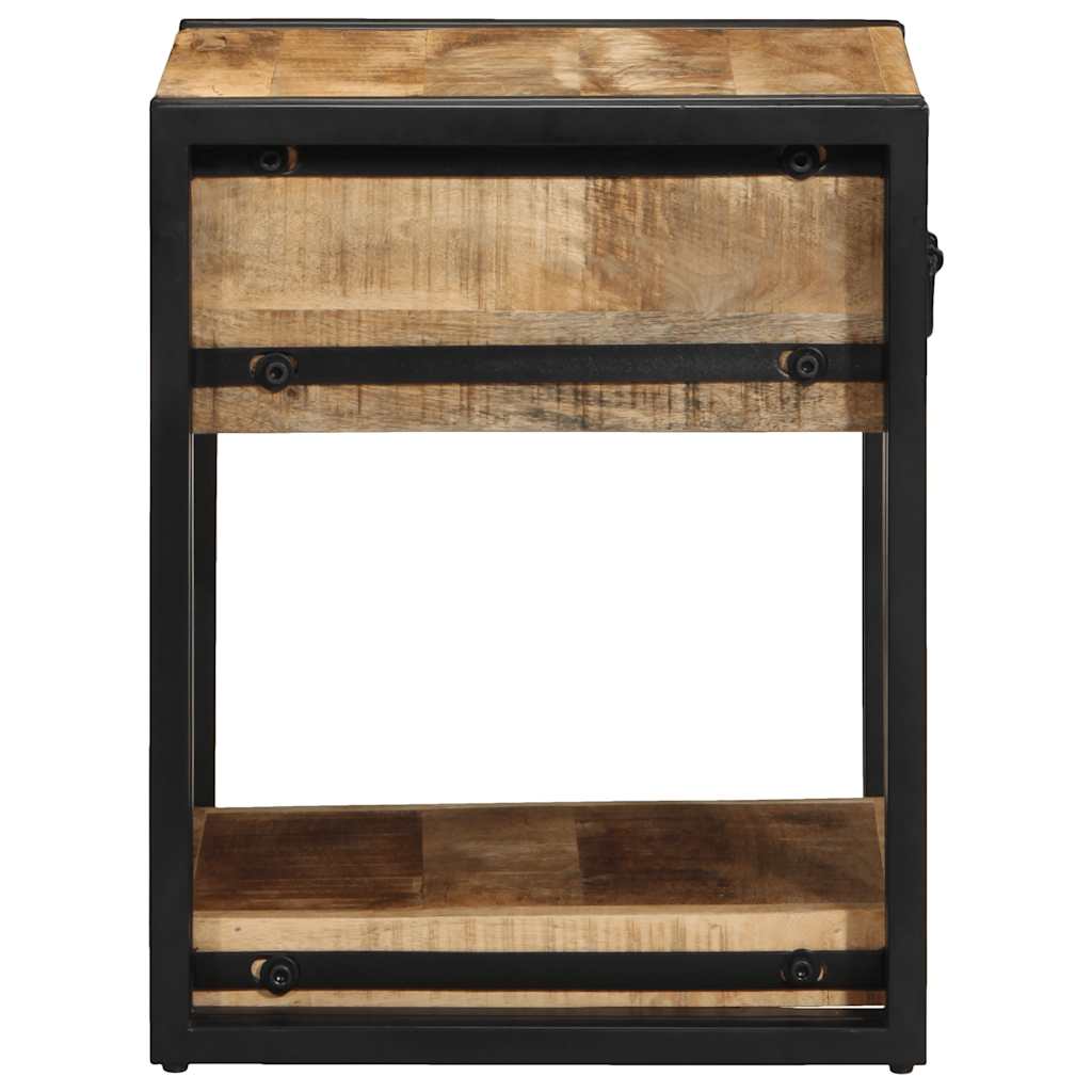 Bedside Cabinets 2 pcs 40x40x50 cm Solid Rough Wood Mango
