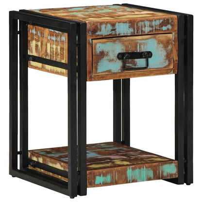 Bedside Cabinet Multicolour 40 x 40 x 50 cm Solid Reclaim Wood
