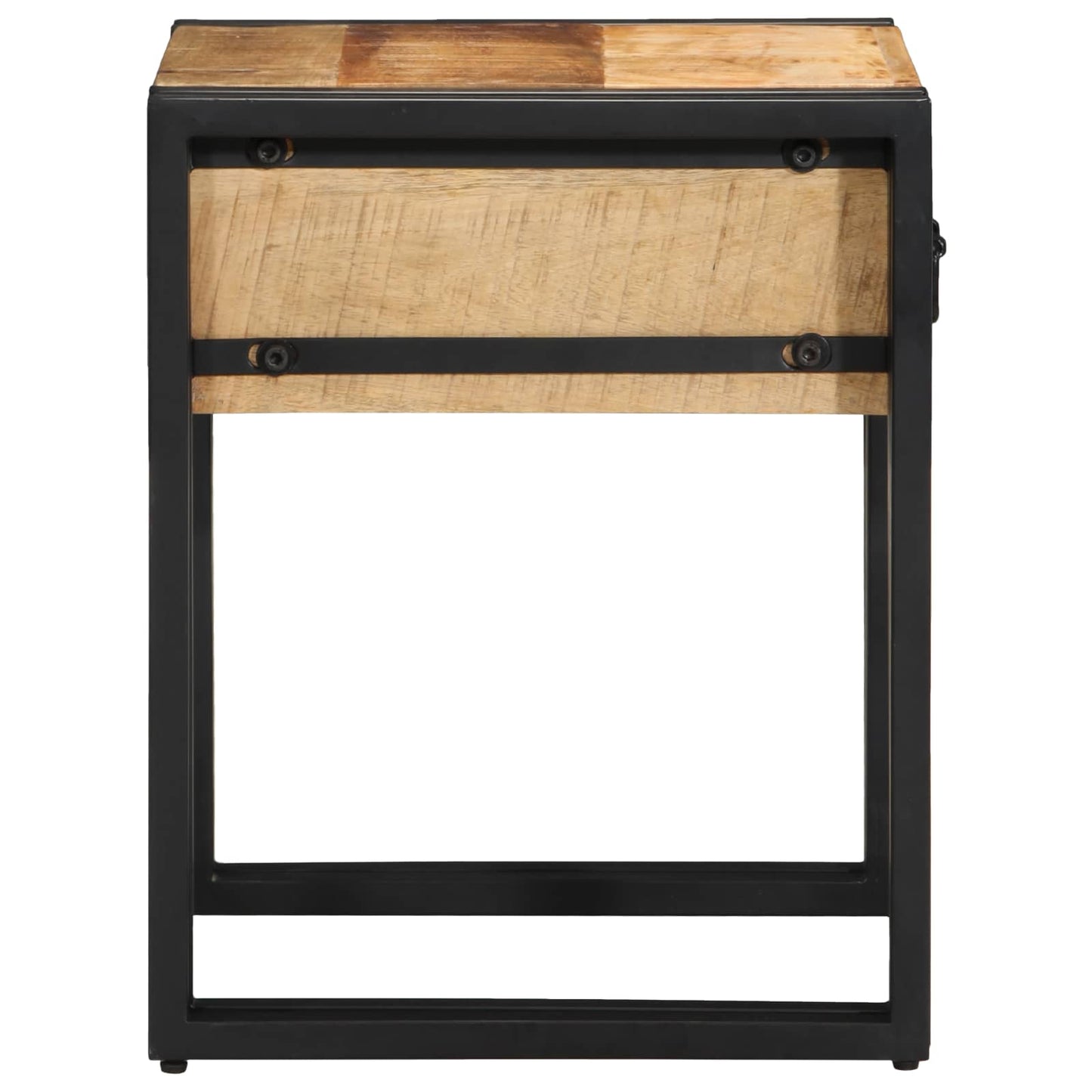 End Table Brown and Black 40 x 40 x 50 cm Solid Mango Wood
