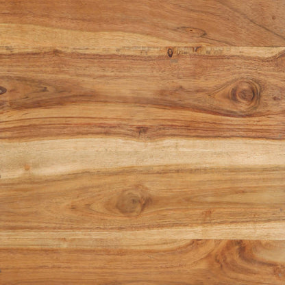 End Table Brown and Black 40 x 40 x 50 cm Solid Acacia Wood