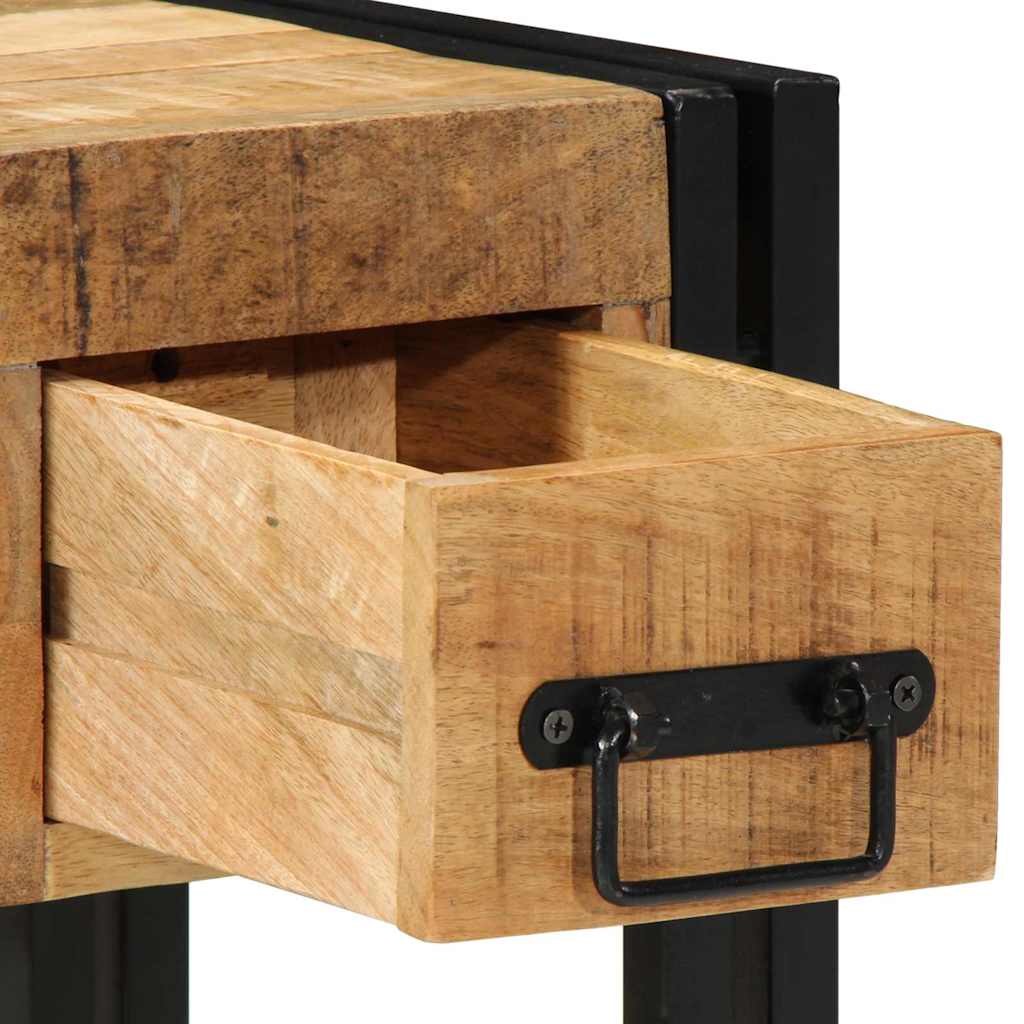 End Table Brown and Black 30 x 30 x 40 cm Solid Mango Wood