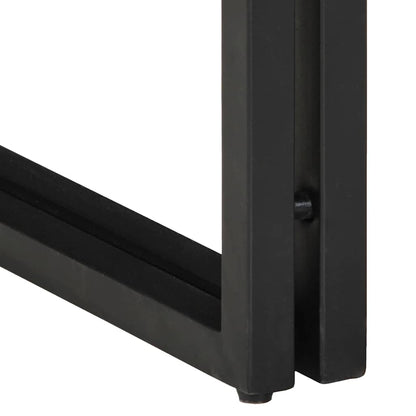 End Table Brown and Black 30 x 30 x 40 cm Solid Mango Wood