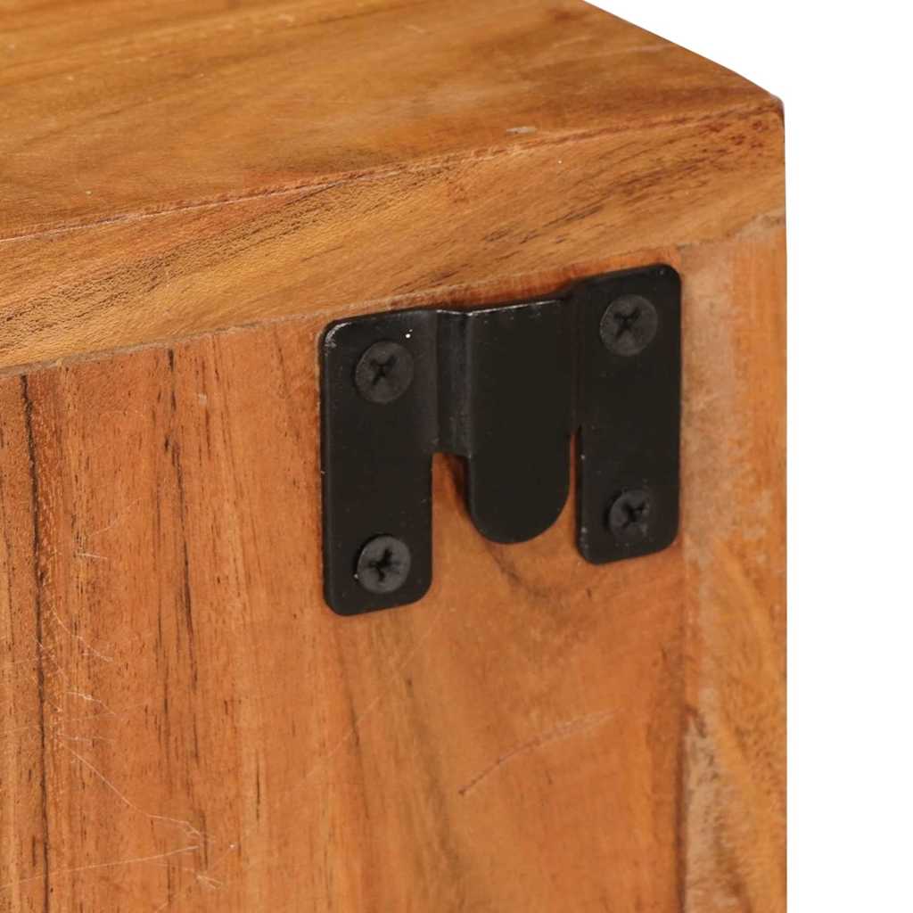 Bedside Table 2 pcs Brown 35 x 33 x 48 cm Solid Wood Acacia