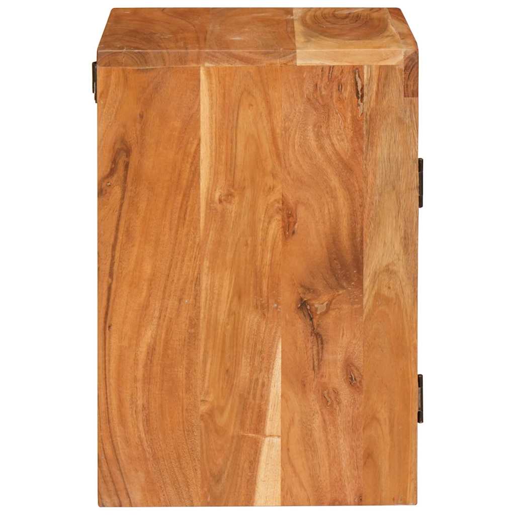 Bedside Table 2 pcs Brown 35 x 33 x 48 cm Solid Wood Acacia