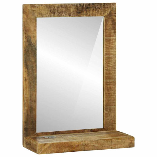 Bathroom Mirror Brown 50 x 22 x 70 cm Solid Mango Wood