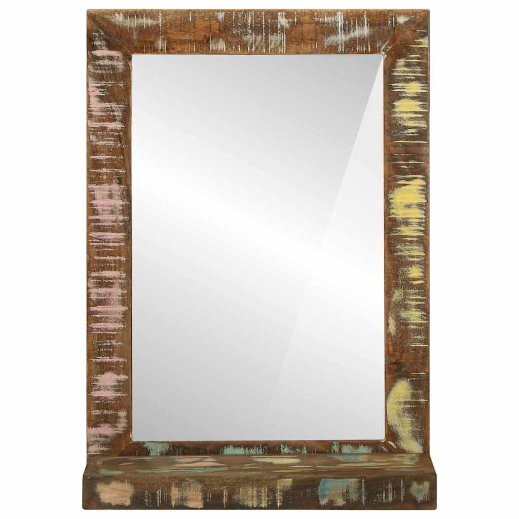 Bathroom Mirror Brown 50 x 22 x 70 cm Solid Reclaim Wood