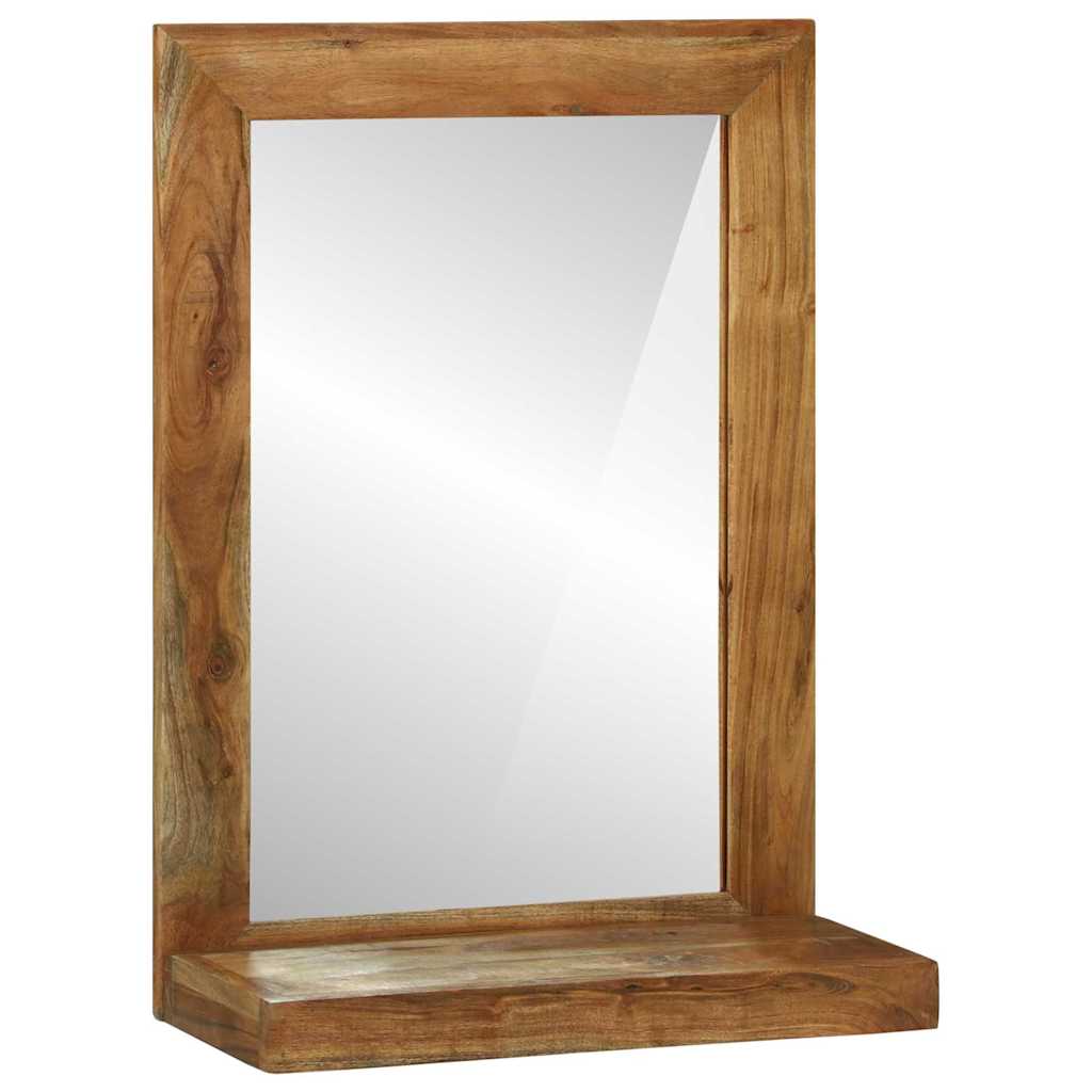 Bathroom Mirror Brown 50 x 22 x 70 cm Solid Acacia Wood
