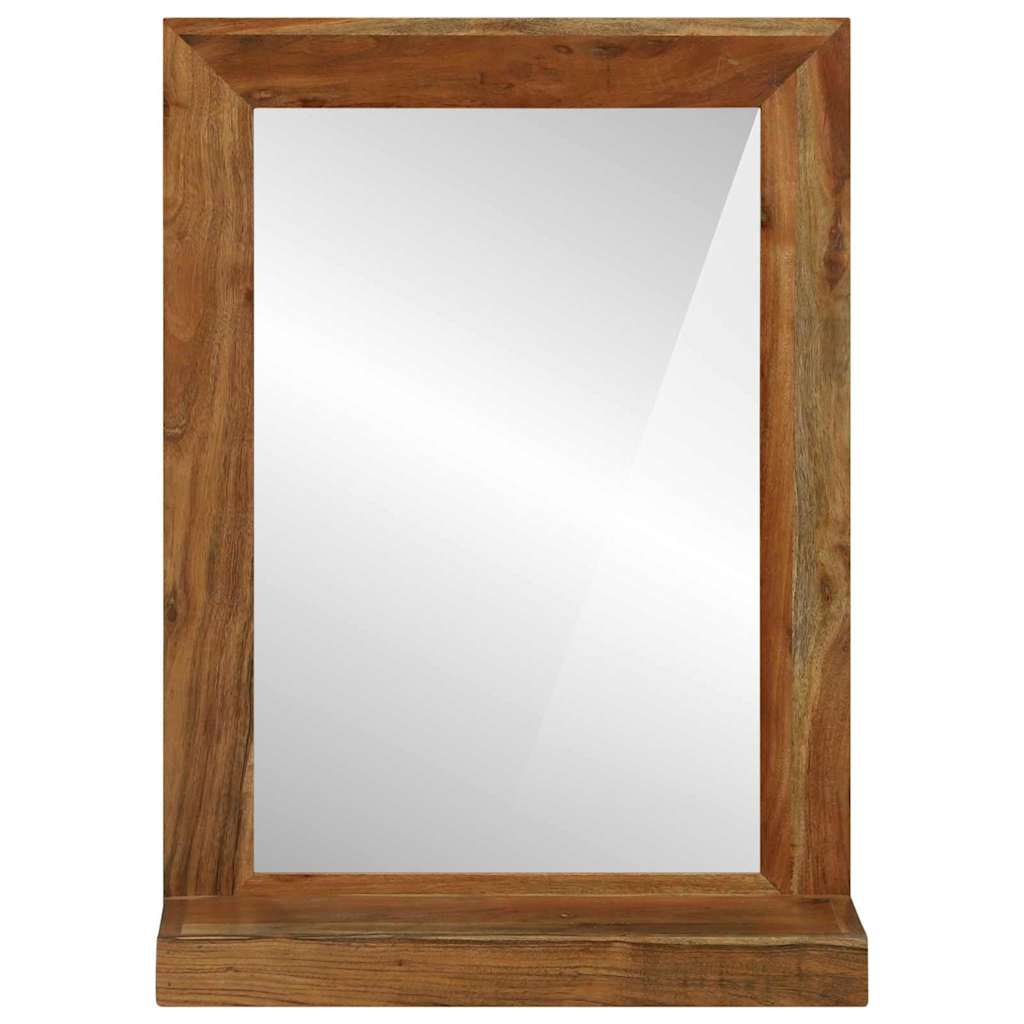 Bathroom Mirror Brown 50 x 22 x 70 cm Solid Acacia Wood