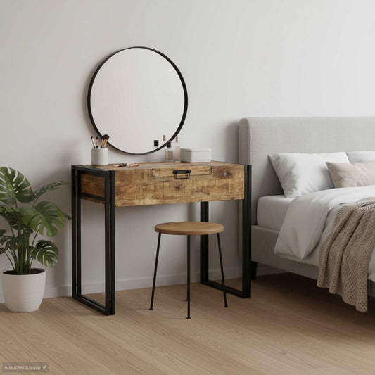 Bedroom Dressing Tables Brown 90 x 50 x 75 cm Solid Mango wood