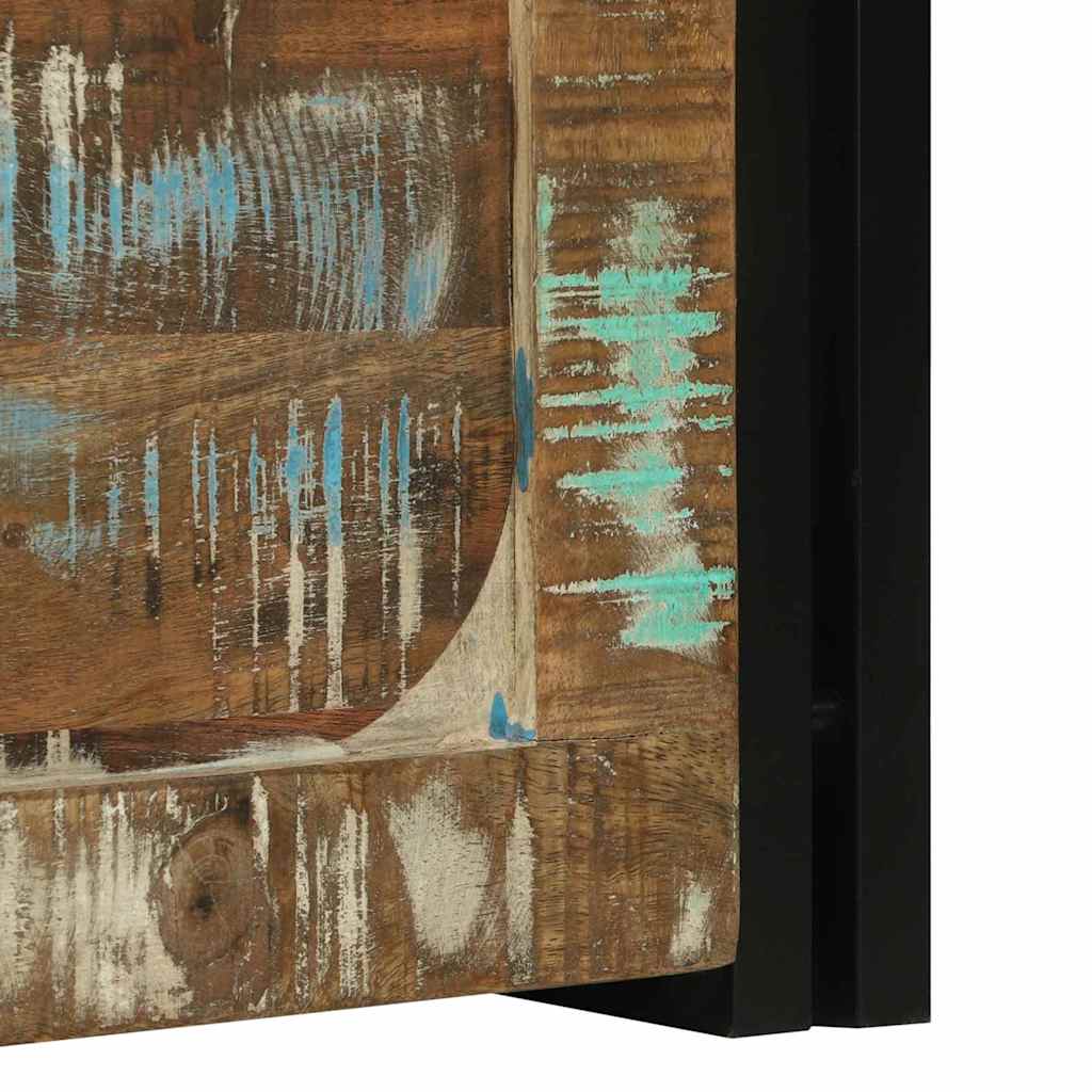Storage Box Brown and Black 50 x 50 x 50 cm Solid Reclaim Wood