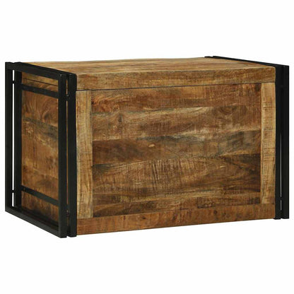 Storage Box Brown and Black 80 x 50 x 50 cm Rough Mango Wood