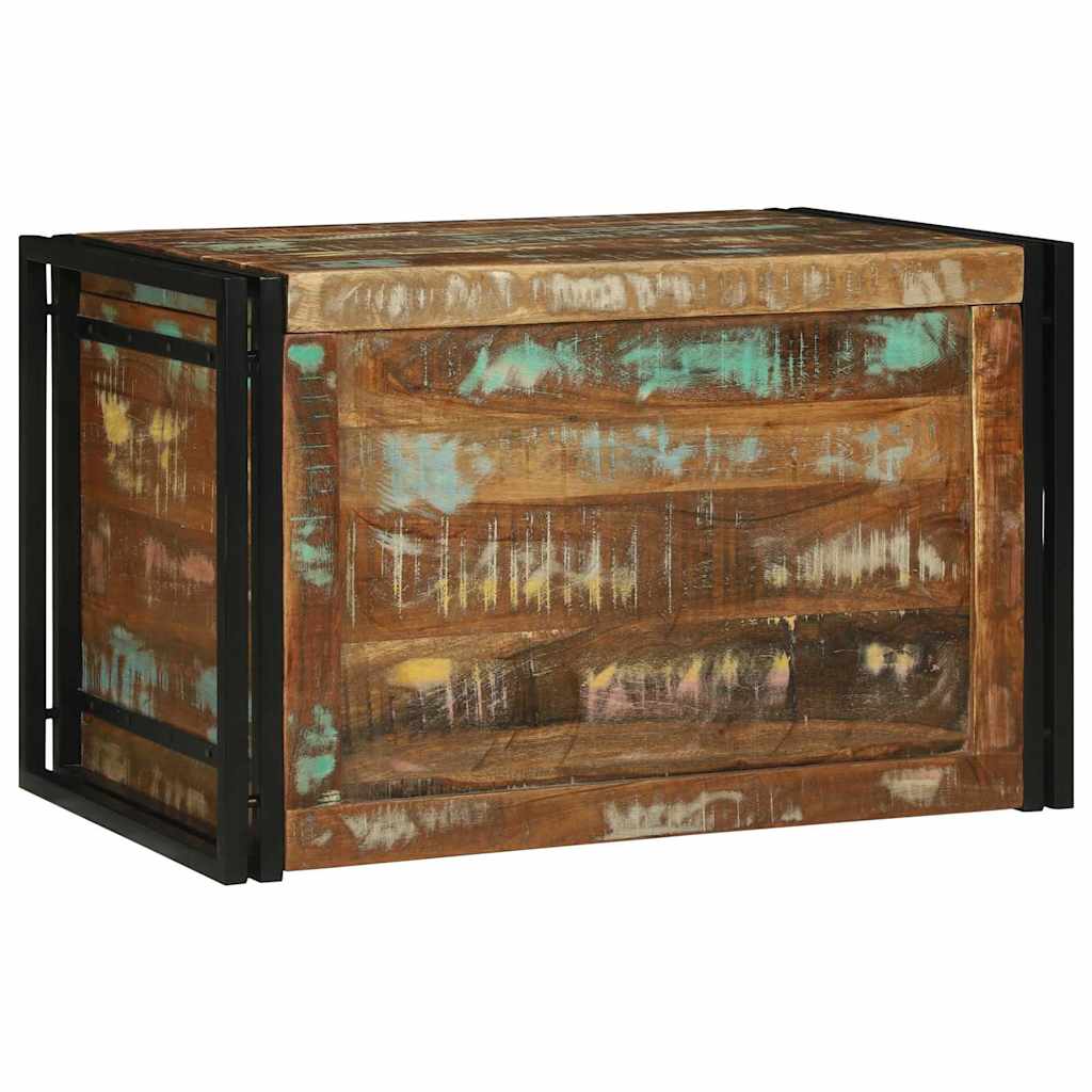 Storage Box Brown and Black 80 x 50 x 50 cm Reclaimed Wood