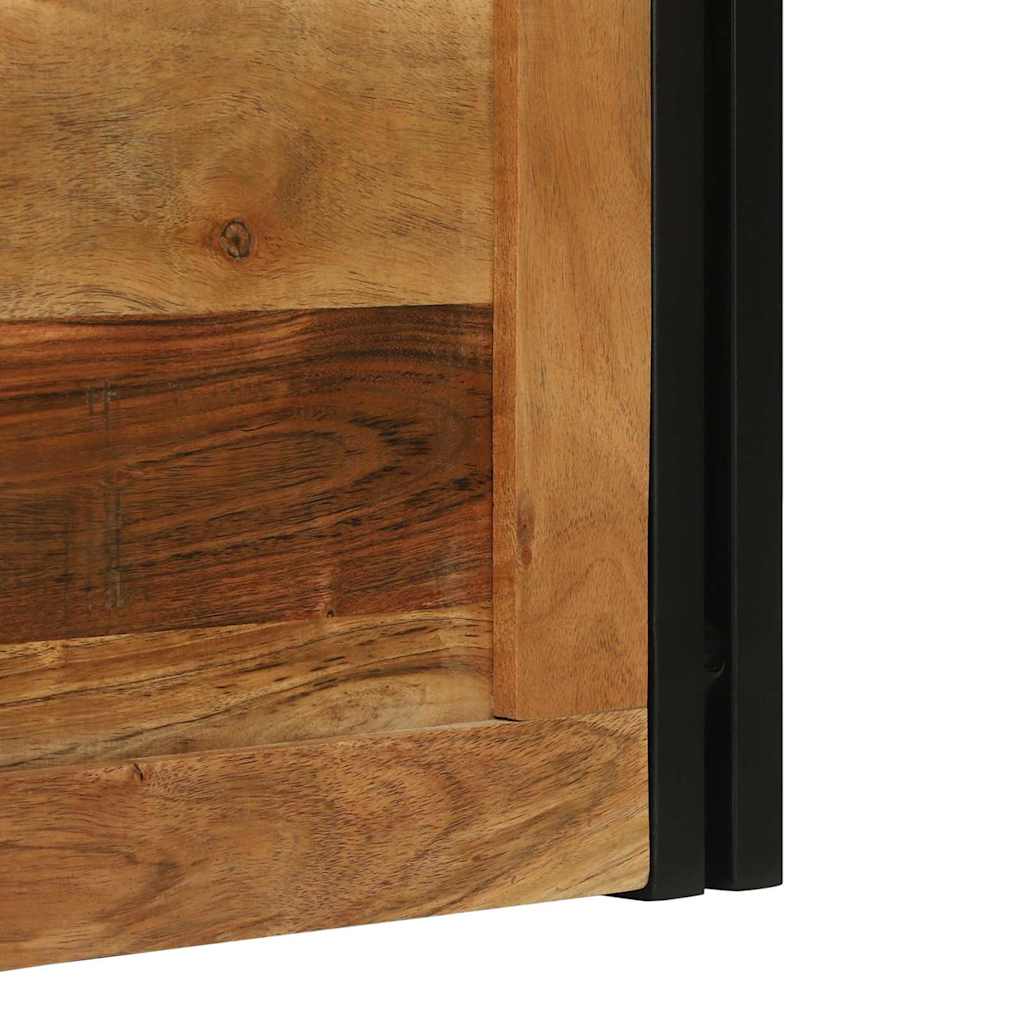 Storage Box Brown and Black 80 x 50 x 50 cm Acacia Wood