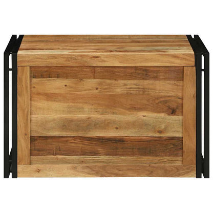 Storage Box Brown and Black 80 x 50 x 50 cm Acacia Wood