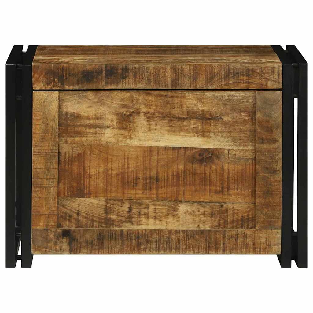 Storage Box Brown and Black 60 x 40 x 41 cm Solid Mango Wood