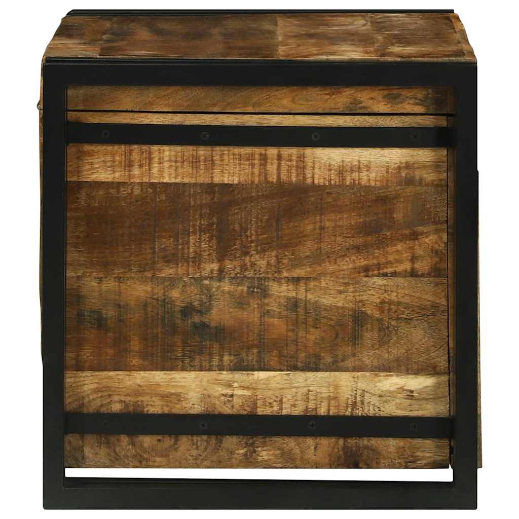 Storage Box Brown and Black 60 x 40 x 41 cm Solid Mango Wood